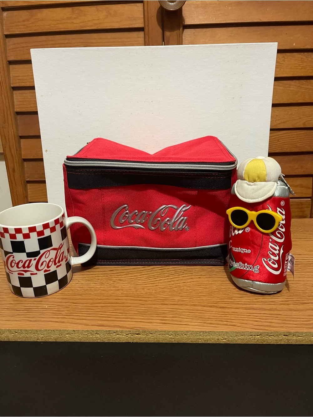 Coca-Cola Red Cooler Bag with Silver Logo and Black Trim